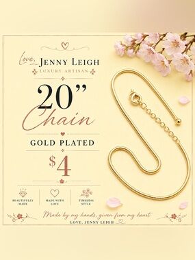 20” Gold Plated Snake Chain Necklace